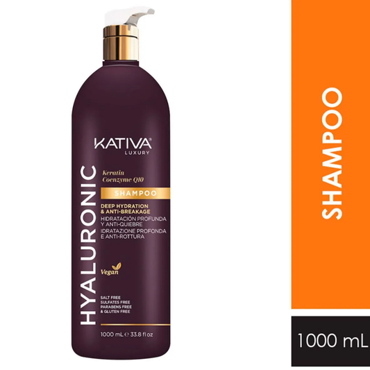 Shampoo Kativa Hyaluronic Keratina Q10 Botella 1L