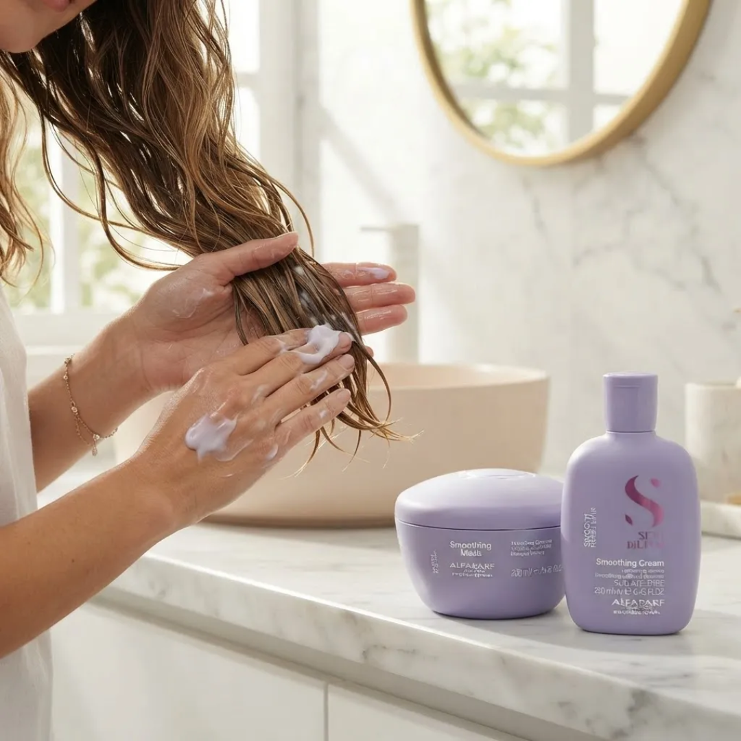 Alfaparf milano semi di lino smooth pack shampoo 250 ml mascarilla 200 ml crema 125 ml