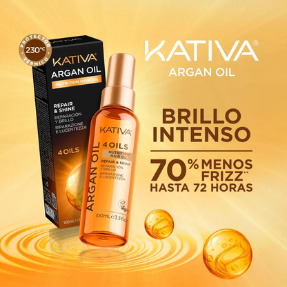 Oleo Premium Nutritivo Kativa Argán Botella 100 ml