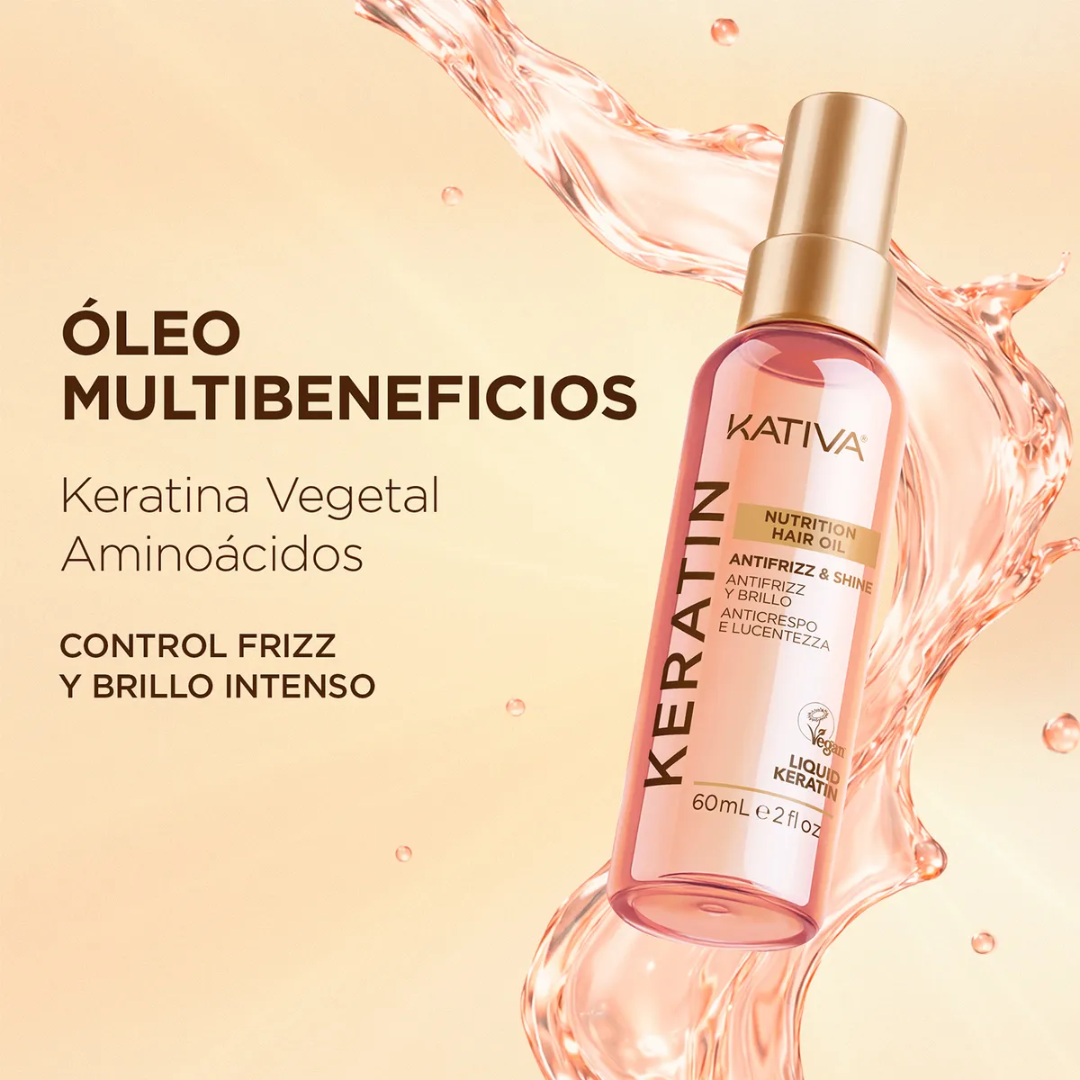 Oleo Premium Nutritivo Kativa Keratina Botella 60 ml