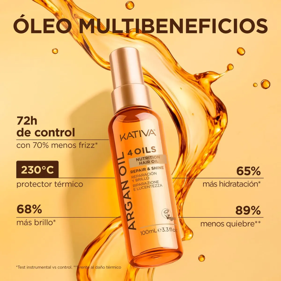 Oleo Premium Nutritivo Kativa Argán Botella 100 ml