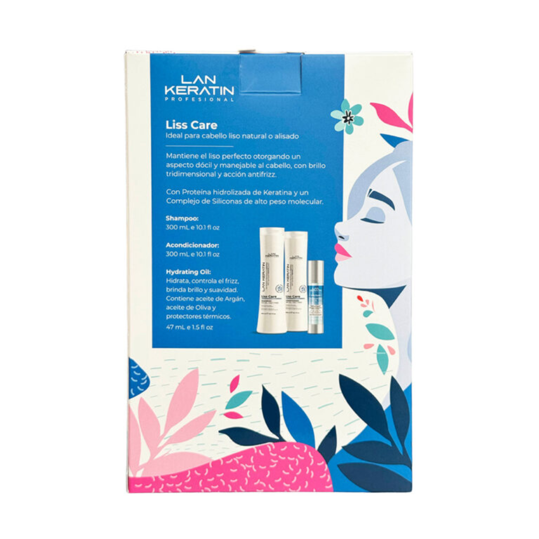 Lan Keratin Liss Care Shampoo Acondicionador y Oleo 47ml