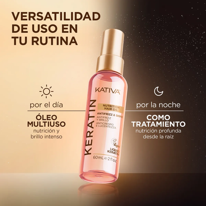 Oleo Premium Nutritivo Kativa Keratina Botella 60 ml