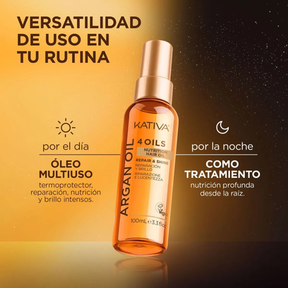 Oleo Premium Nutritivo Kativa Argán Botella 100 ml
