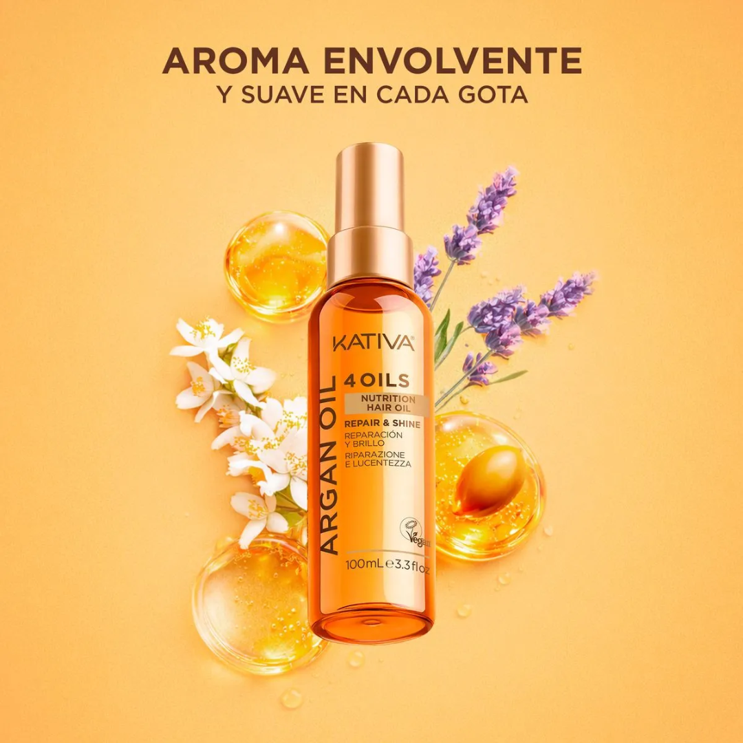 Oleo Premium Nutritivo Kativa Argán Botella 100 ml